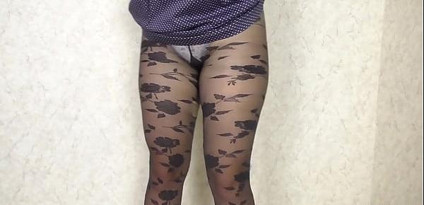  Teen Step Sister in Pantyhose Thighjob and Cum Panties